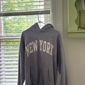 Brandy Melville Gray New York Hoodie Casual Wear